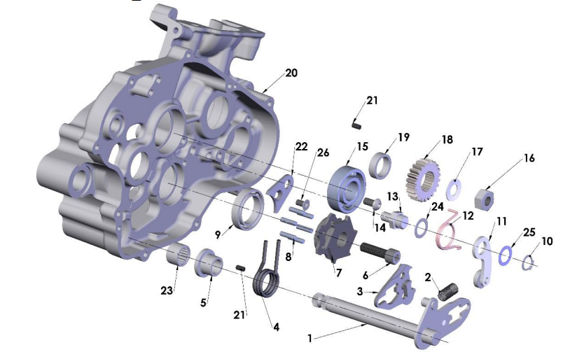 2022-CX65 Parts- Engine- Shift Mechanism