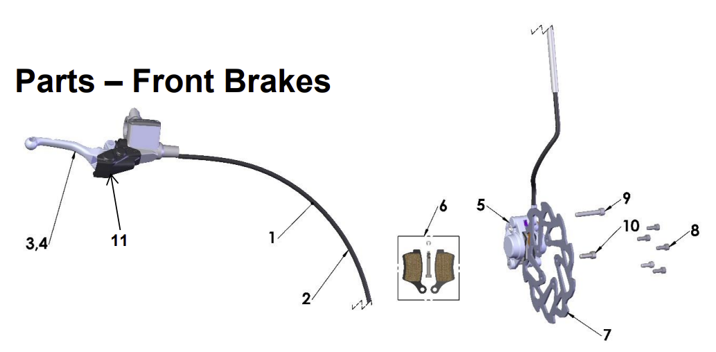 2023 CX50JR Parts- Front Brakes