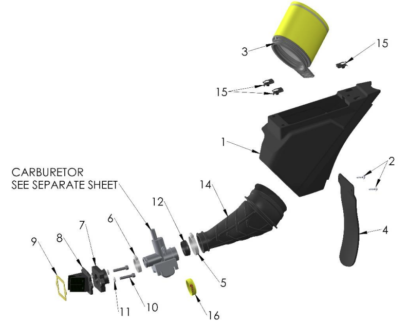 2023 CX50SR KING Parts- Airbox & Inlet System