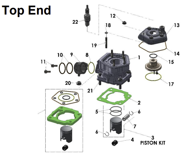 2023 CX50SR KING Parts- Engine- Top End