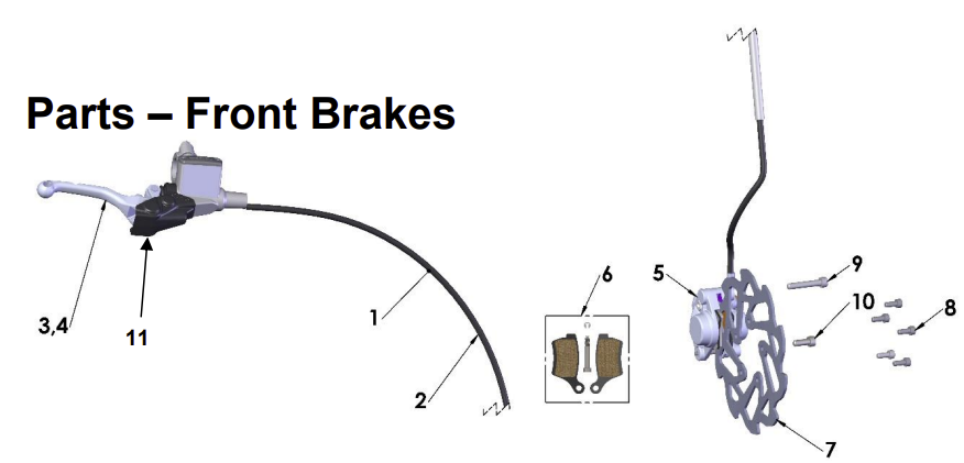 2023 CX50SRx FWE Parts- Front Brakes