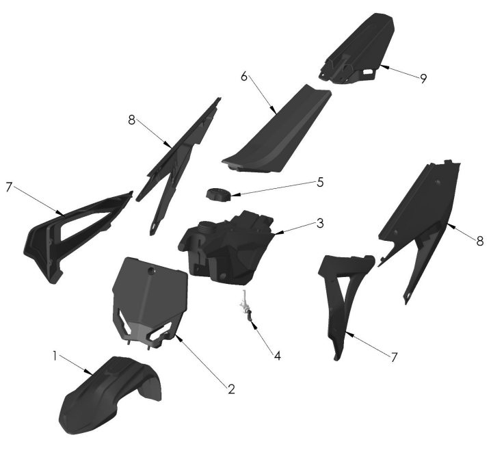 2023 CX50SRx FWE Parts- Plastic Bodywork & Seat