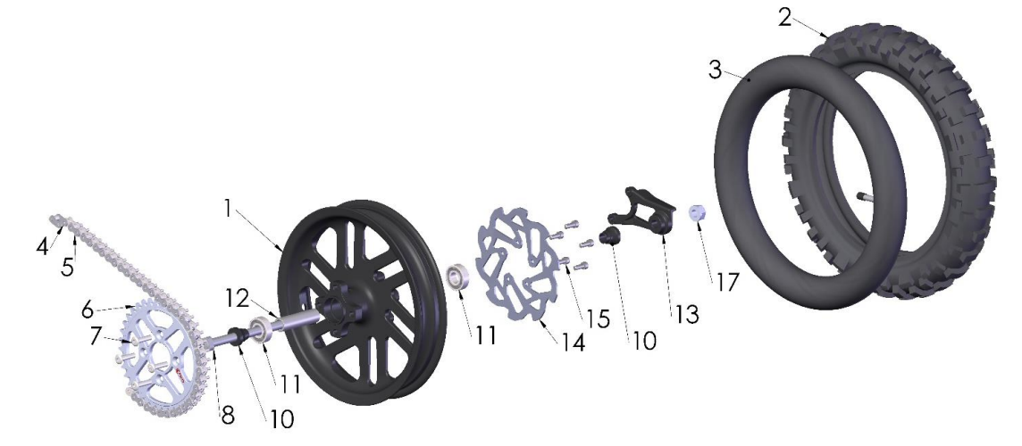 2023 CX50SRx FWE Parts- Rear Wheel