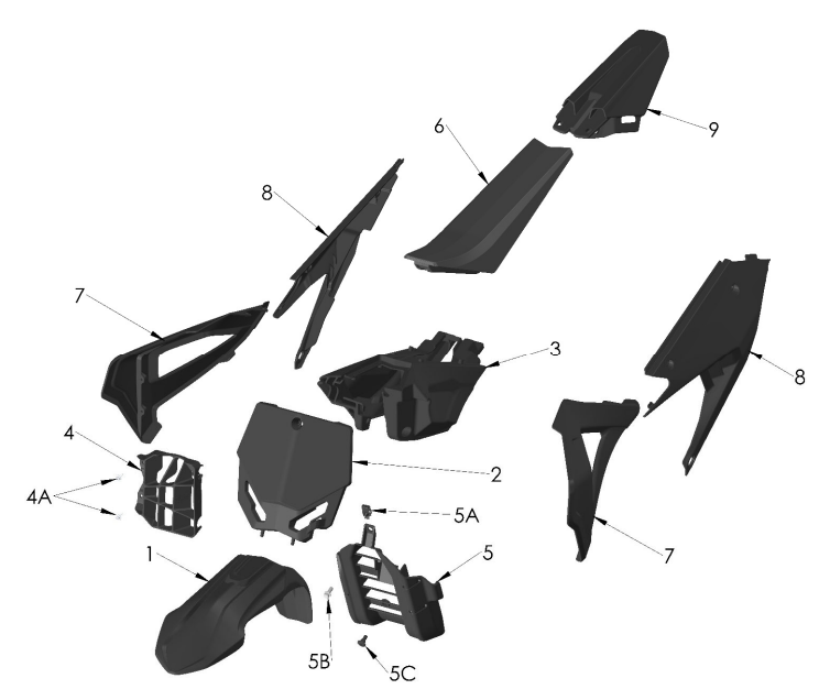 2023 CX5E Parts- Plastic Bodywork & Seat