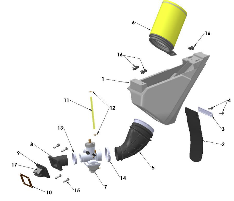 2023 CX65 Parts- Air Box & Inlet System