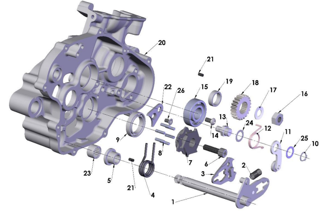 2023 CX65 Parts- Engine- Shift Mechanism