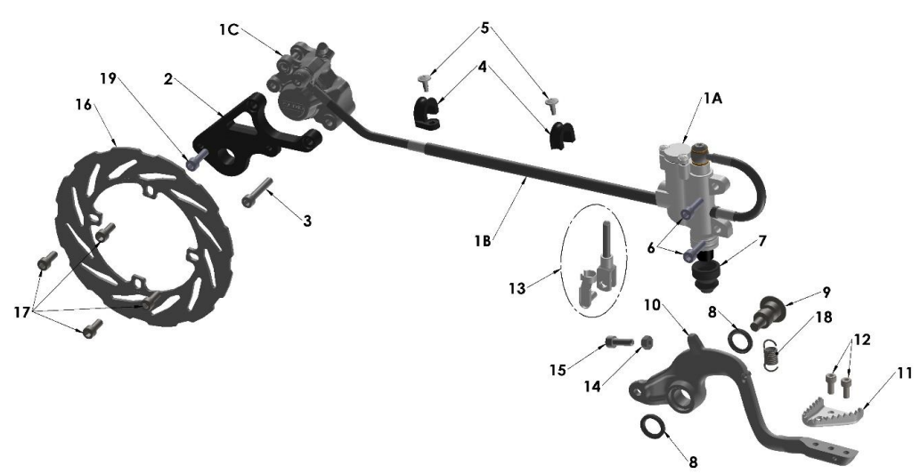 2023 CX65 Parts- Rear Brake