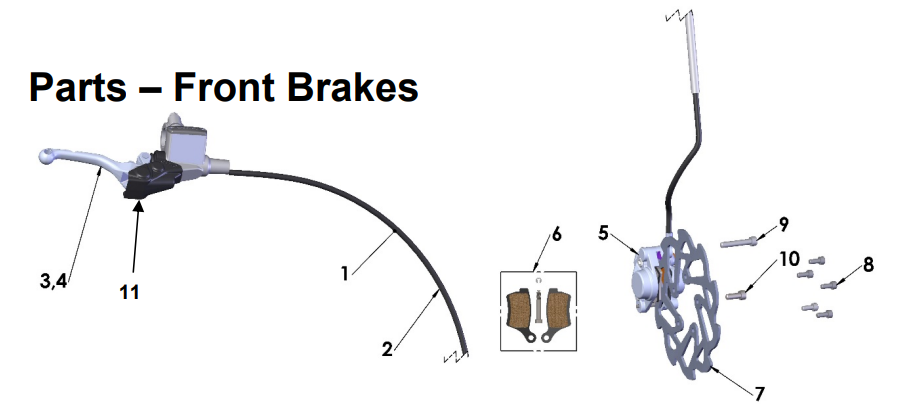 2024 CX50FWE ANNIVERSARY Parts – Front Brakes