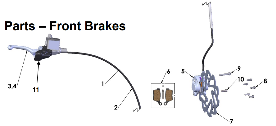 2024 CX50FWE Parts – Front Brakes