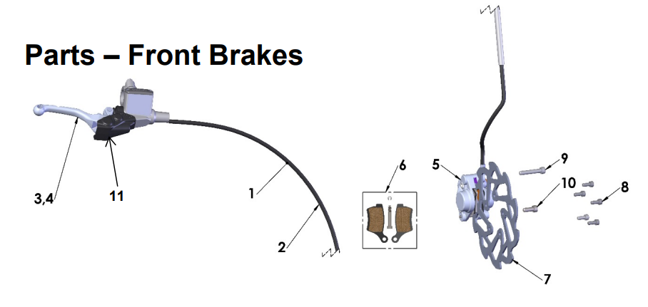 2024 CX50JR Parts - Front Brakes