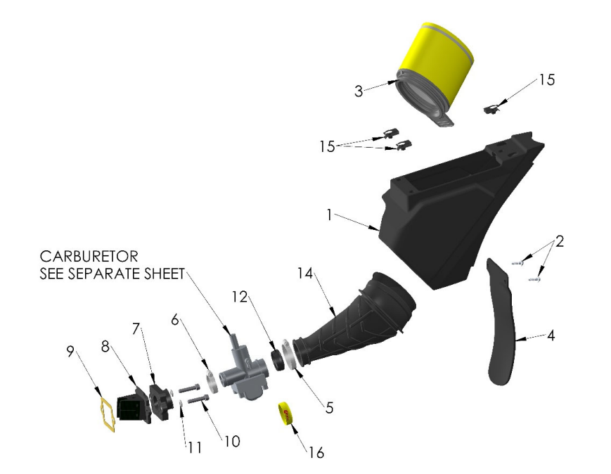 2024 CX50SR Parts – Airbox & Inlet System