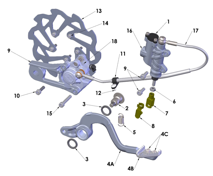 2024 CX50SR Parts – Rear Brake