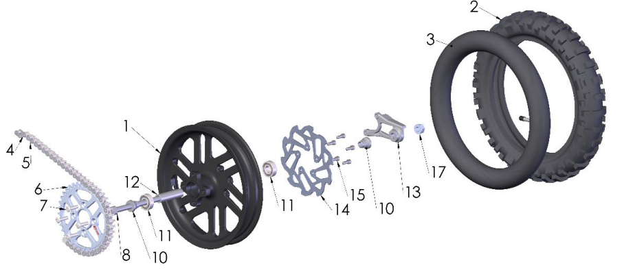 2024 CX50SR Parts – Rear Wheel