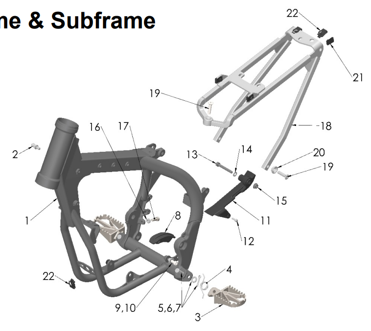 2024 CX5E Parts – Frame & Subframe