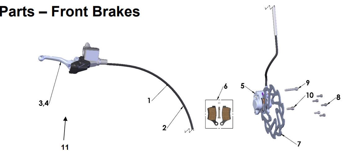 2024 CX5E Parts – Front Brakes