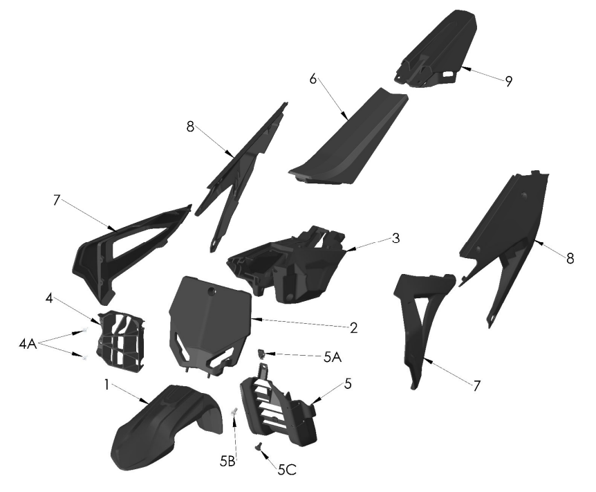 2024 CX5E Parts – Plastic Bodywork & Seat