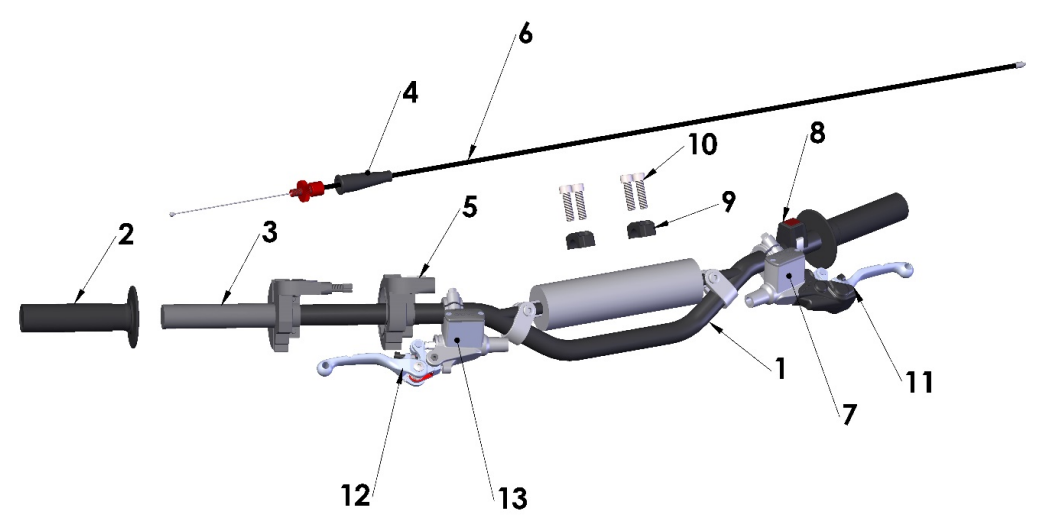 2024 CX65 Parts – Bars and Controls