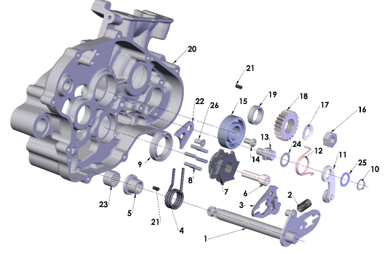 2024 CX65 Parts – Engine – Shift Mechanism