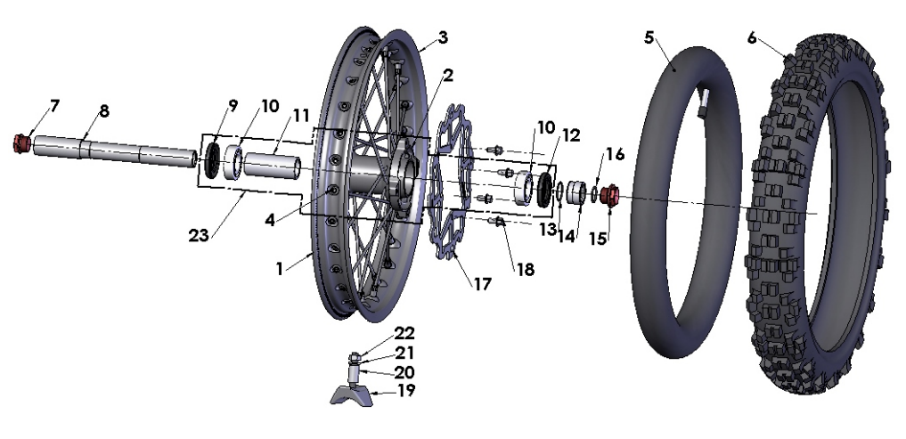 2024 CX65 Parts – Front Wheel