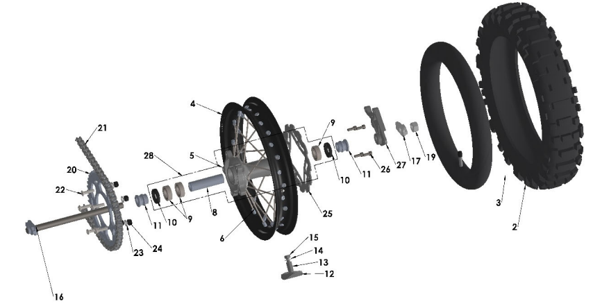 2024 CX65 Parts – Rear Wheel