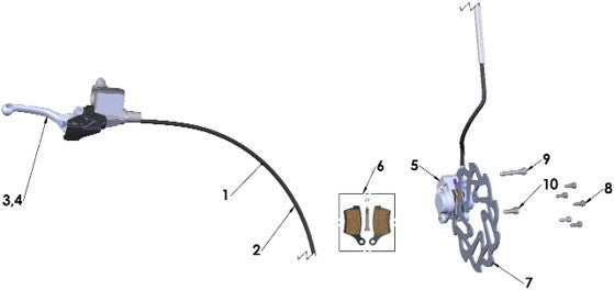 2025 CX3E Parts – Front Brakes