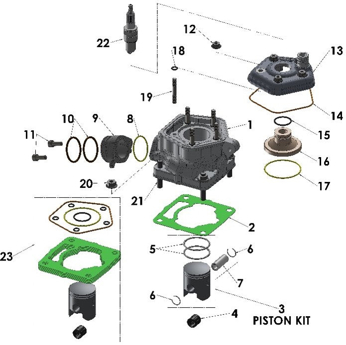 2025 CX50FWE Parts – Engine – Top End