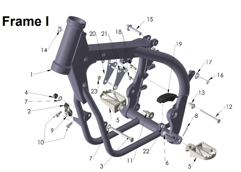 2025 CX50FWE Parts – Frame I