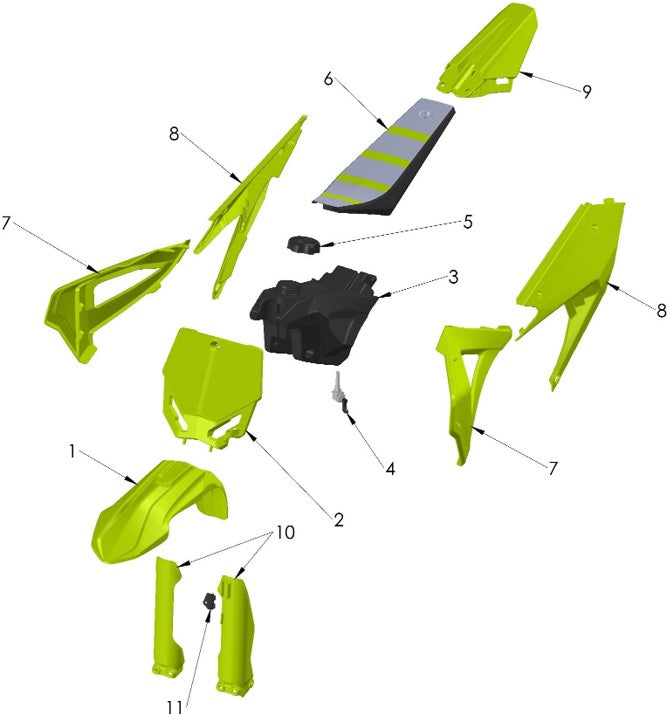 2025 CX50FWE Parts – Plastic Bodywork & Seat