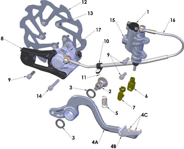 2025 CX50FWE Parts – Rear Brake