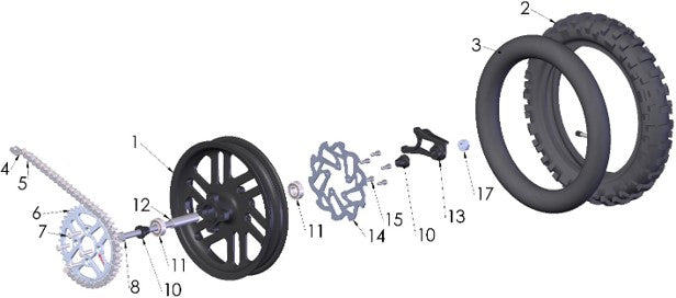 2025 CX50FWE Parts – Rear Wheel