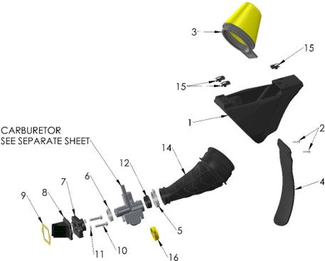 2025 CX50JR Parts – Airbox and Inlet System