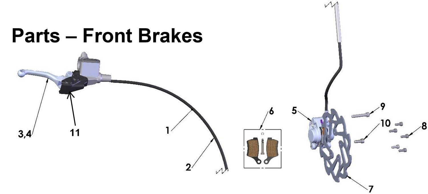 2025 CX50JR Parts – Front Brakes