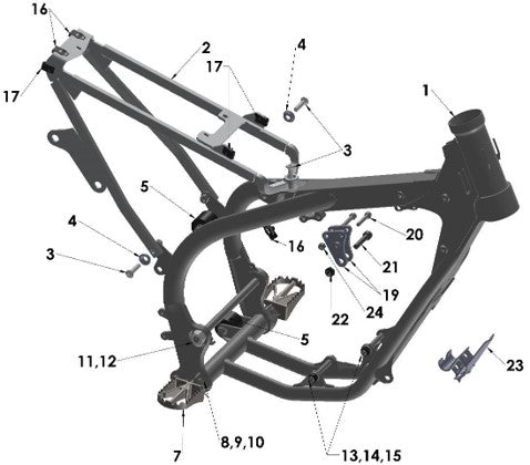 2025 CX65 Parts – Frame