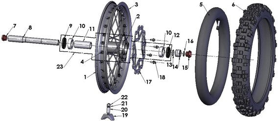 2025 CX65 Parts – Front Wheel