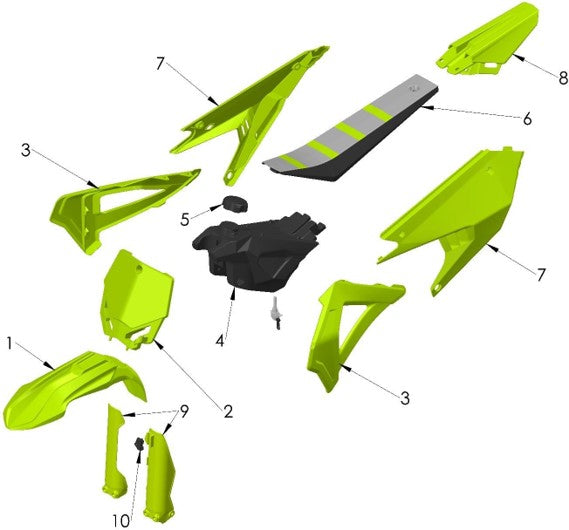 2025 CX65 Parts – Plastic Bodywork & Seat