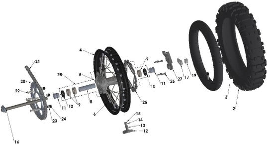 2025 CX65 Parts – Rear Wheel