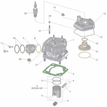 2018 Cobra 50P3 Parts – Engine – Top End