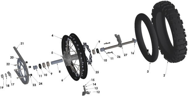 2018 Cobra CX65 Parts – Rear Wheel