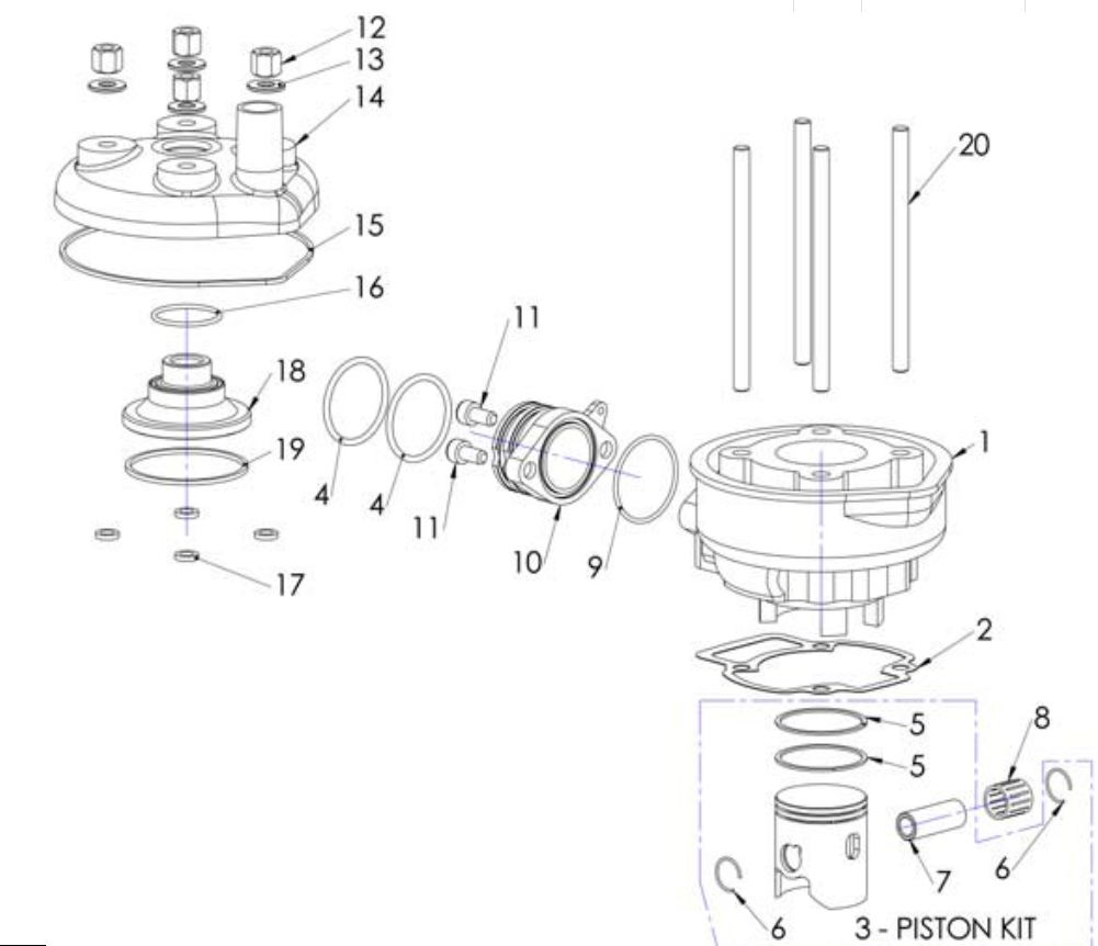 2012 Cobra CX50 SR Engine – Top End