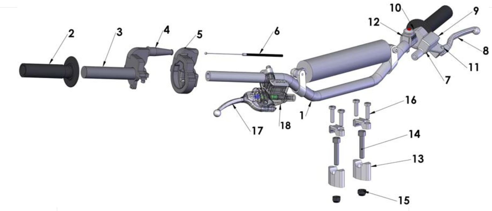 2012 Cobra CX65 Parts – Bars and Controls