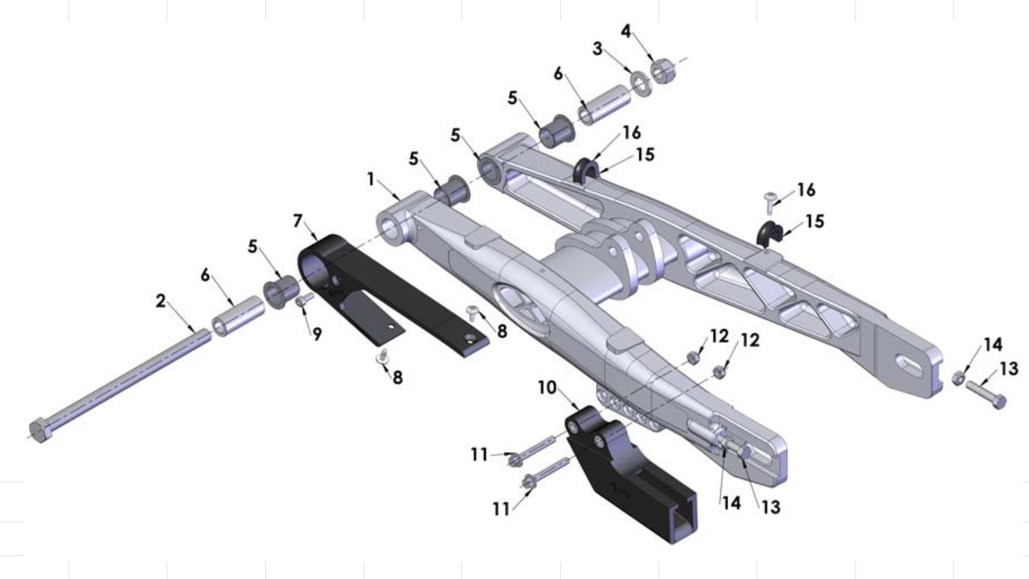 Cobra CX65 2012 Parts – Swingarm Assembly