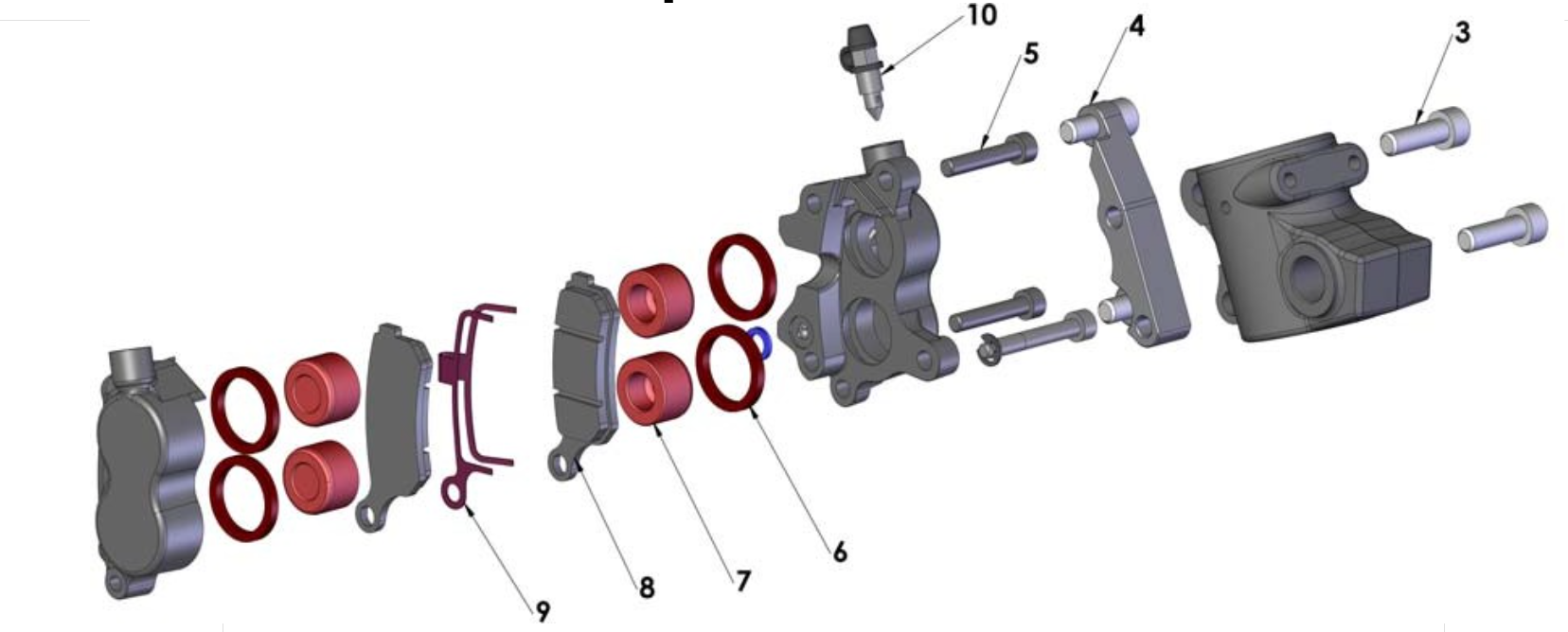 2012 Cobra CX65 Parts – Front Brakes – Caliper