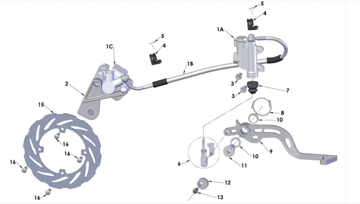 2012 Cobra CX65 Parts – Rear Brake