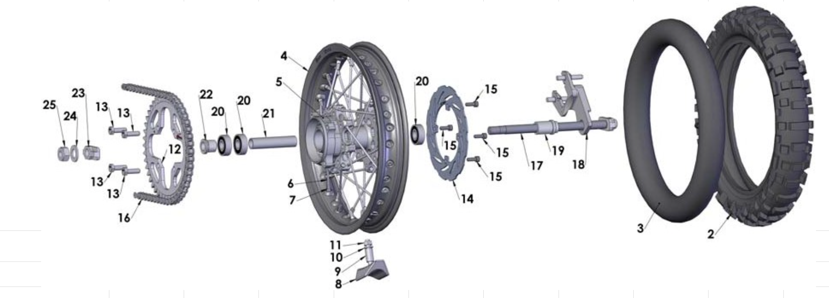 2012 Cobra CX65 Parts – Rear Wheel