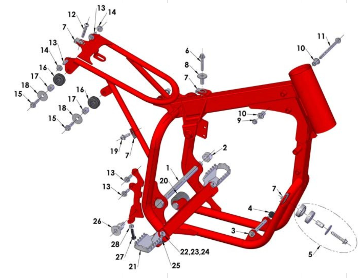 2012 Cobra 50JR Parts – Frame – Mounting Hardware I