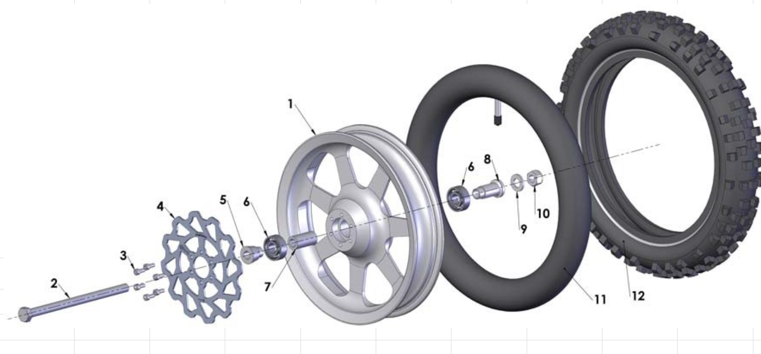 2012 Cobra 50JR Parts – Front Wheel