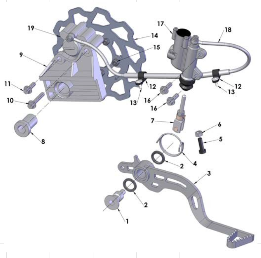 2012 Cobra 50JR Parts – Rear Brake