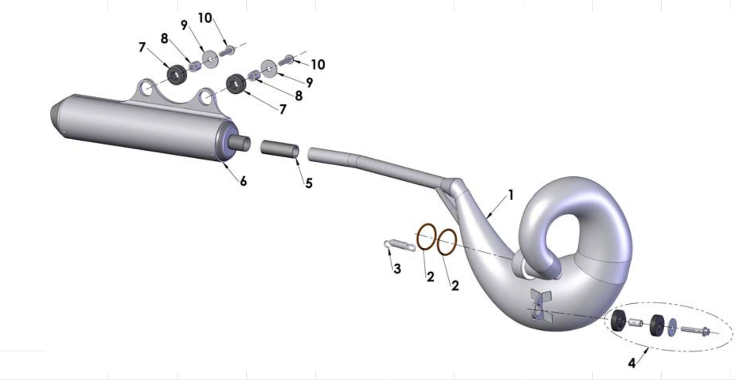 2012 Cobra 50JR Parts – Exhaust System