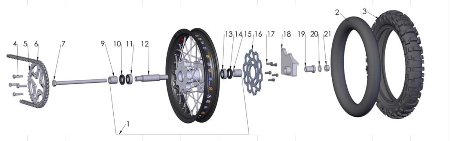 2012 Cobra 50 Big Wheel Parts – Rear Wheel