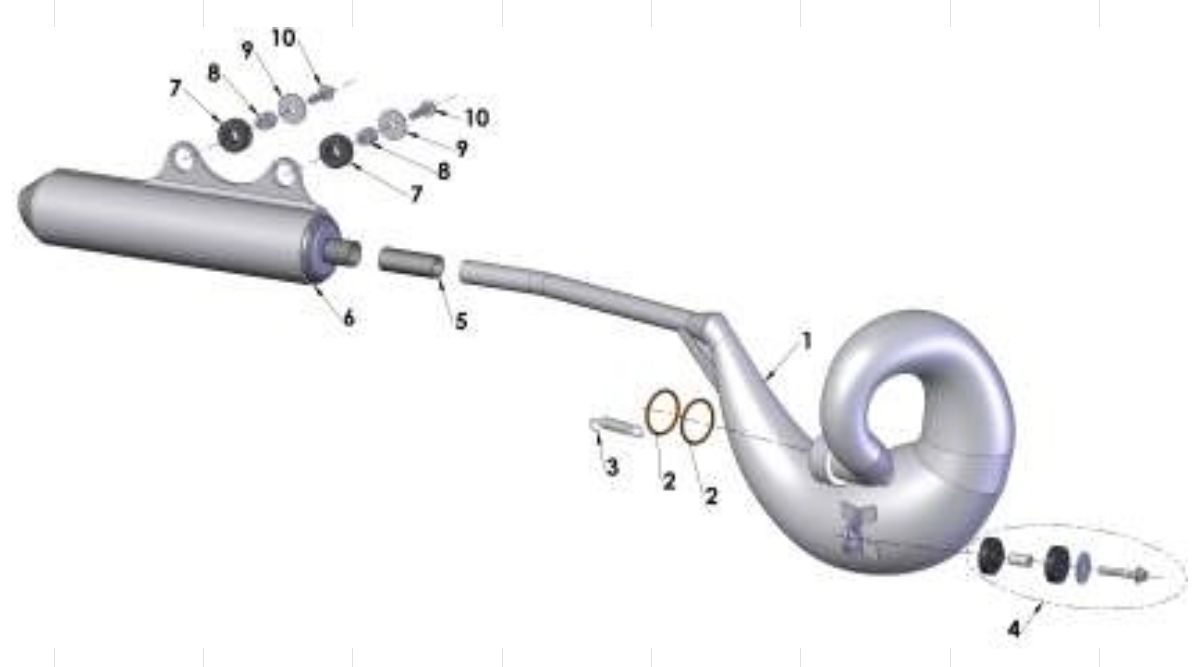 2013 Cobra 50JR Parts – Exhaust System